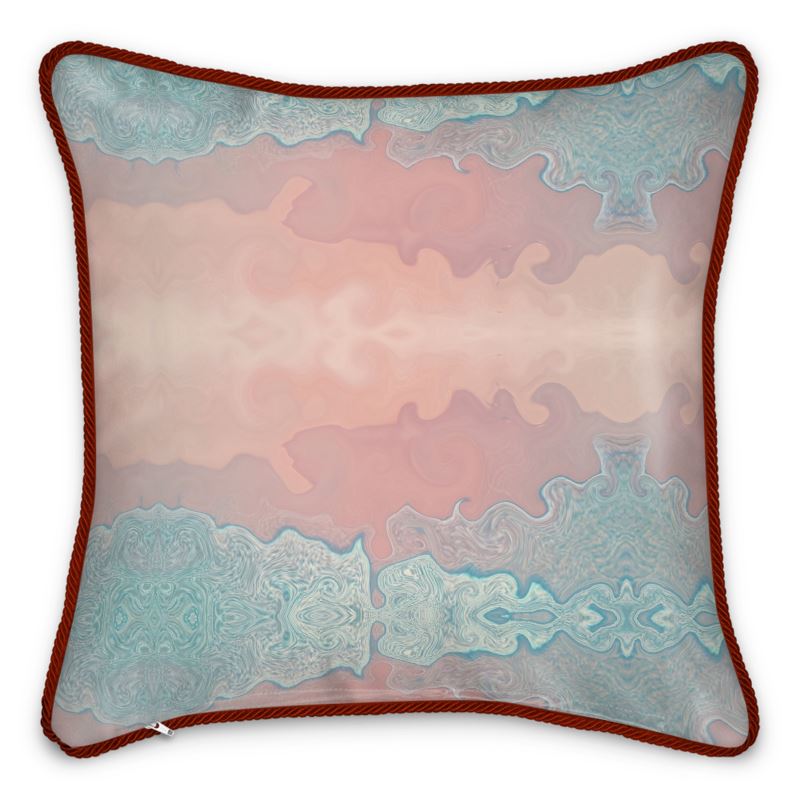 Silk Pillows - Square 12" (30cm) / Double sided 100% Silk print / Polyester Insert