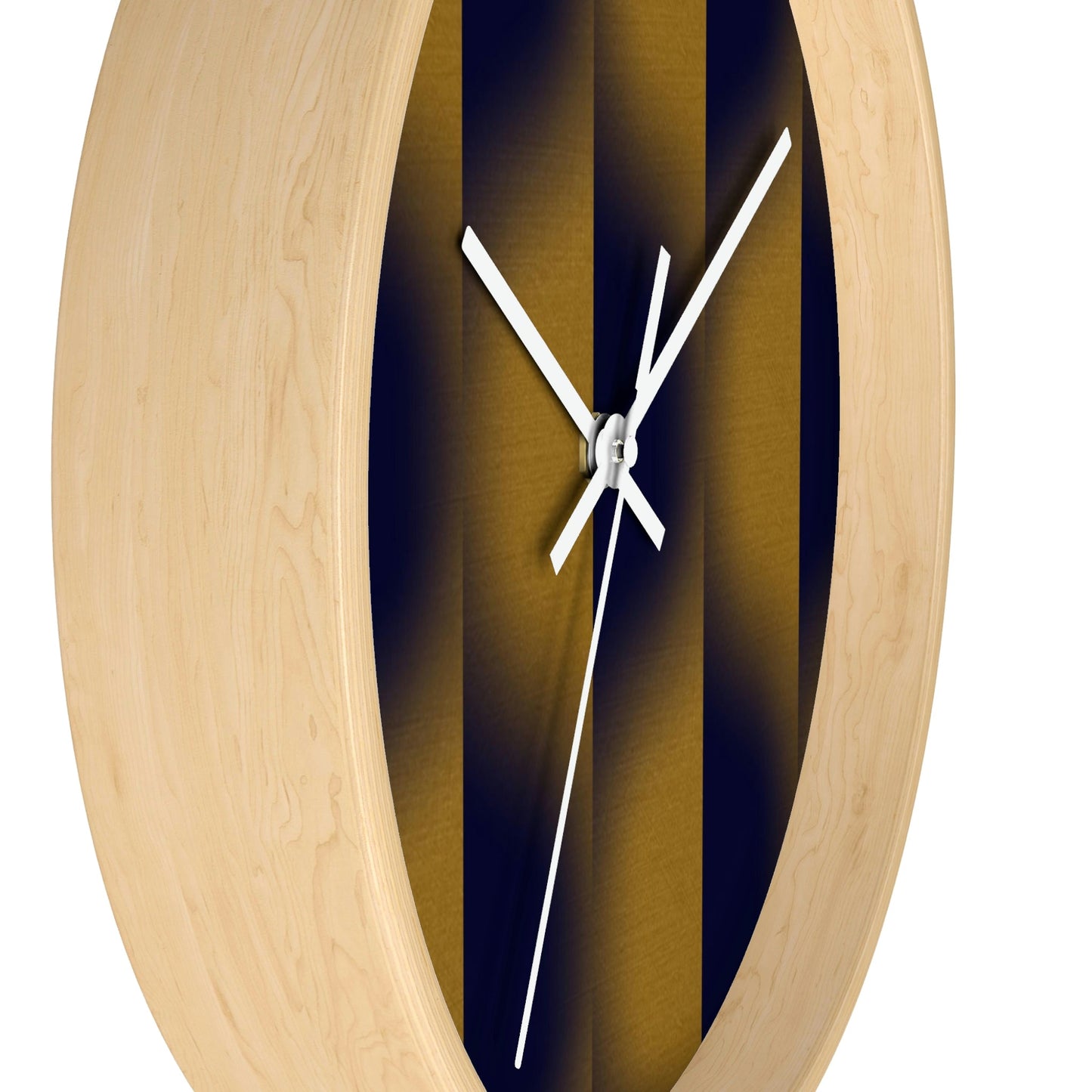 Office Wall Clock - Wooden / White / 10"