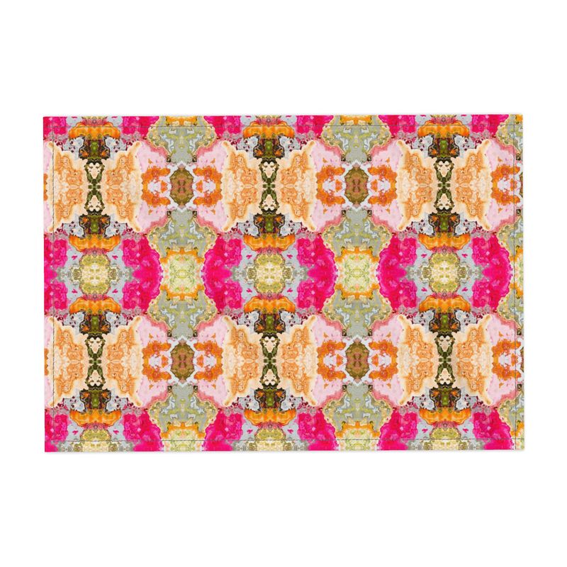 Fabric Placemats - Linen Flax Plain Weave / Portrait / 4cm Hem