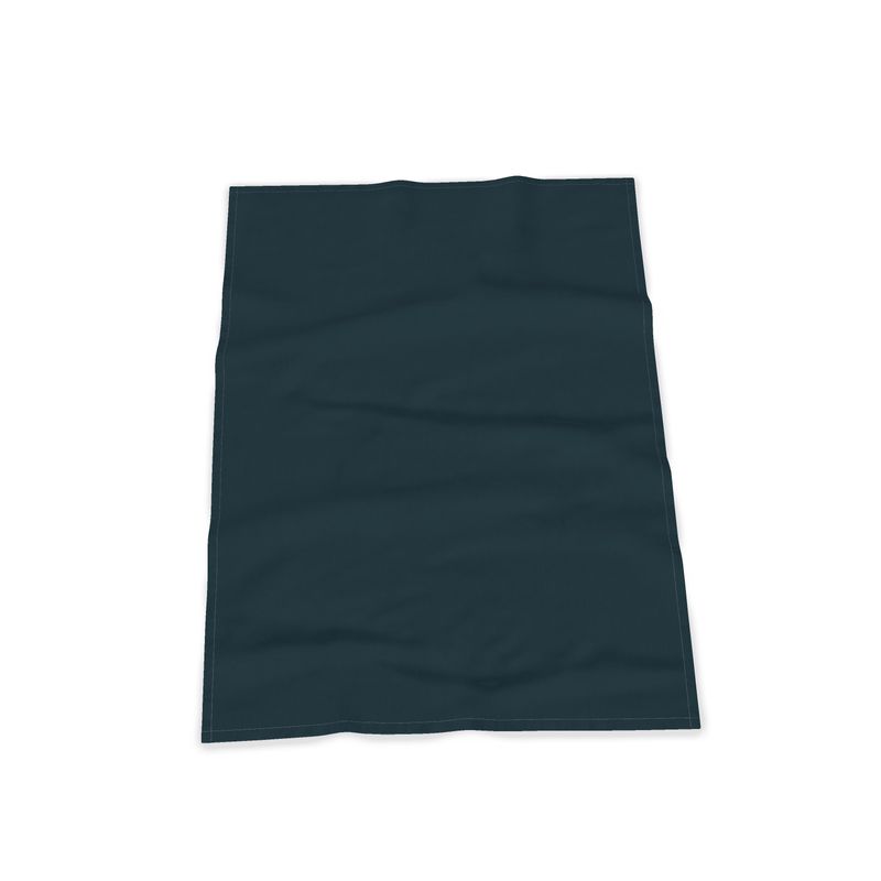 Kitchen Towels - Tokri Half Panama Cotton / Turquoise Wavy Edge