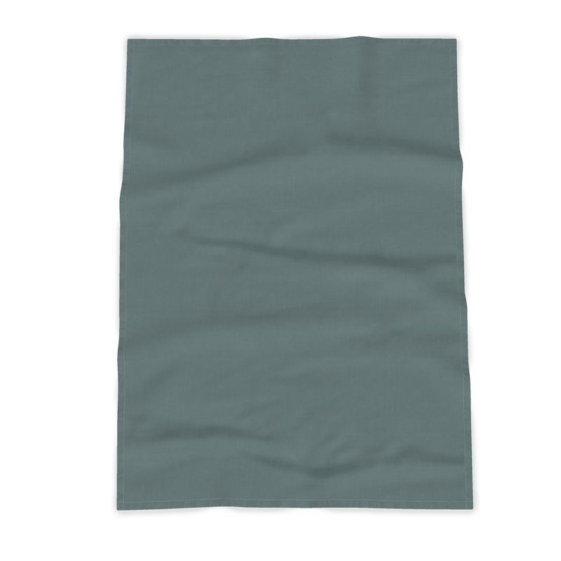 Kitchen Towels - 100% Cotton / Navy Wavy Edge