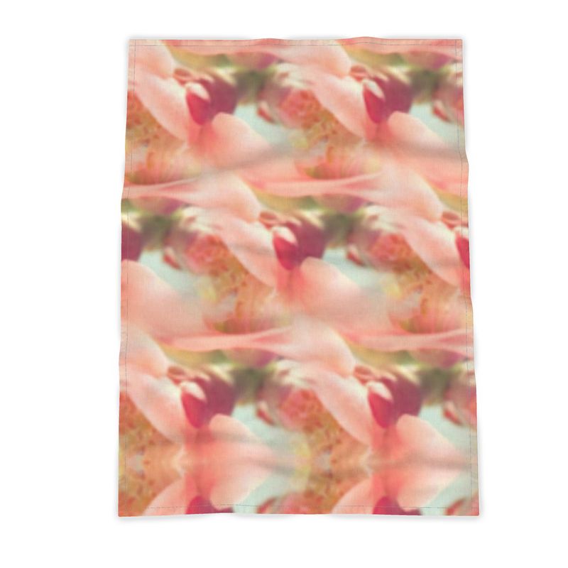 Kitchen Towels - Tokri Half Panama Cotton / Turquoise Wavy Edge