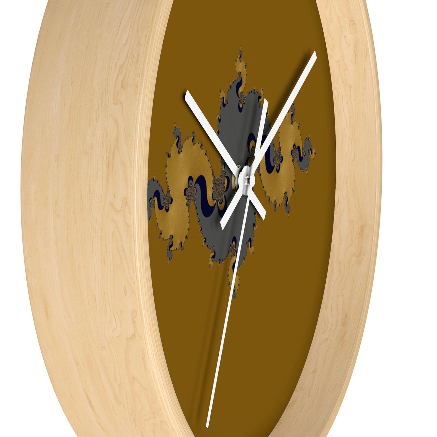 Office Wall Clock - Wooden / White / 10"