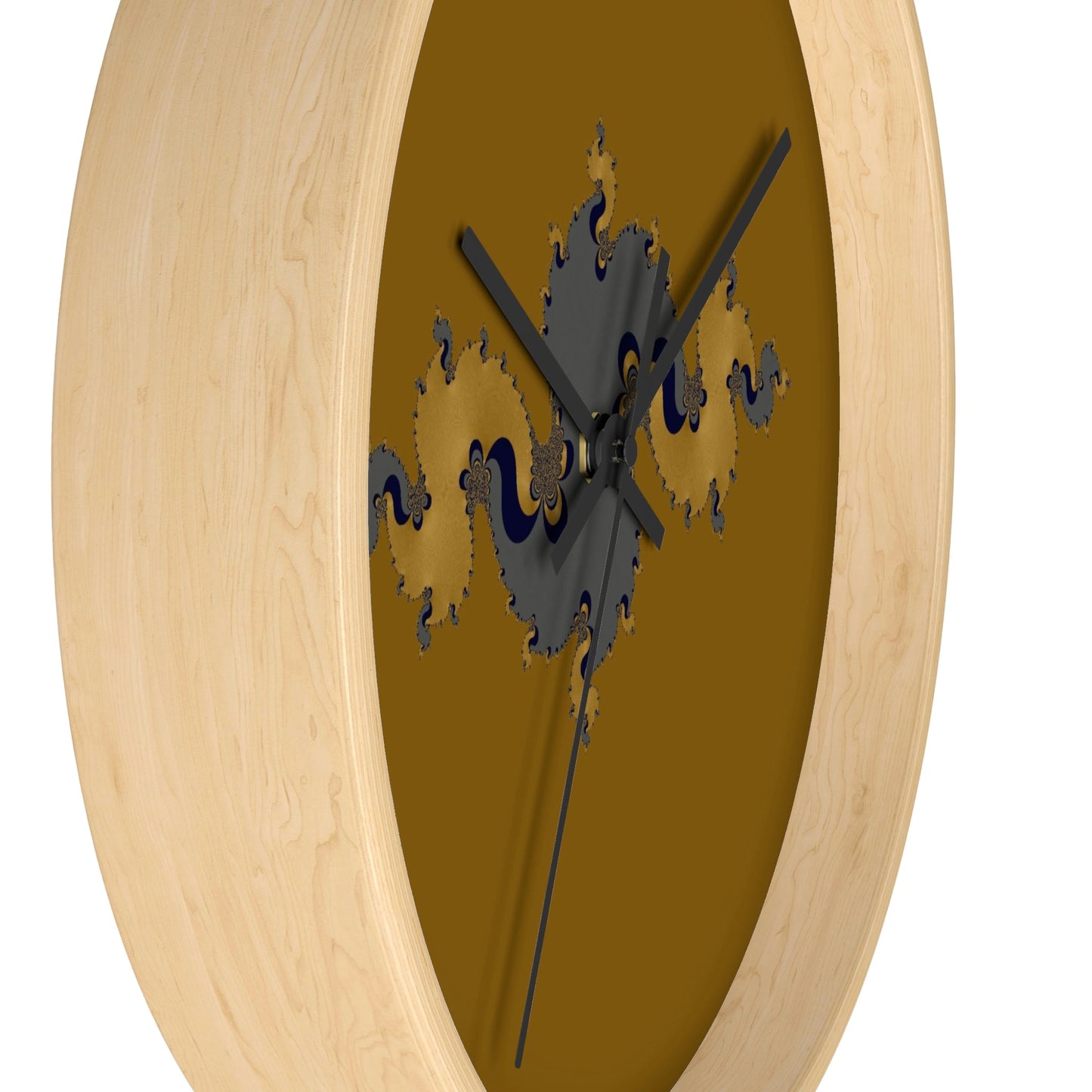 Office Wall Clock - Wooden / White / 10"